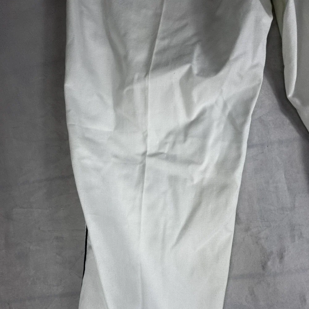 Dickies Track Pants Men 34W White Regular Fit Flat Front Elastic Waisted Pull On